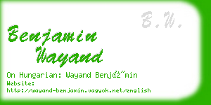 benjamin wayand business card